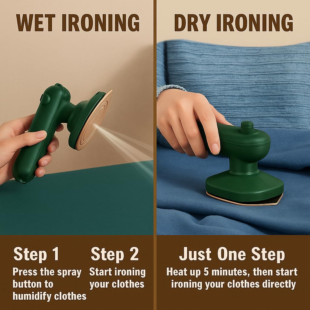 Portable Steam Iron – Dual Mode Garment Steamer for Home & Travel